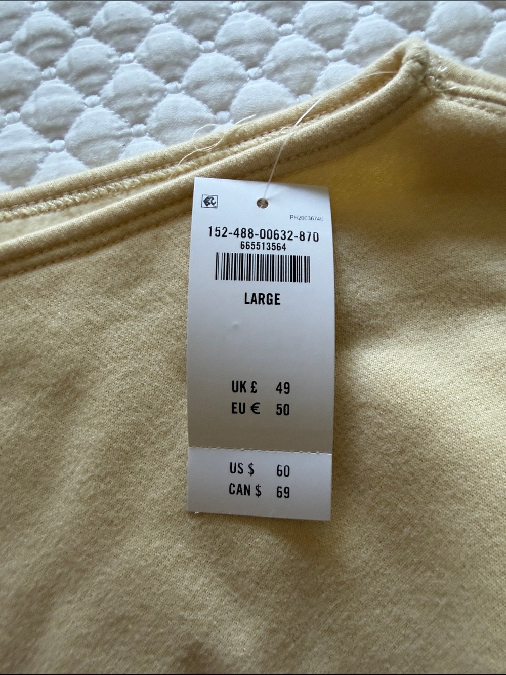 NWT Abercrombie & Fitch Sunday Sets Butter Yellow Drawstring Sweatsuit - Picture 6 of 7